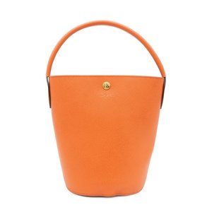 LONGCHAMP |  ÉPURE MINI LEATHER BUCKET BAG IN ORANGE | (EST. RETAIL $330)